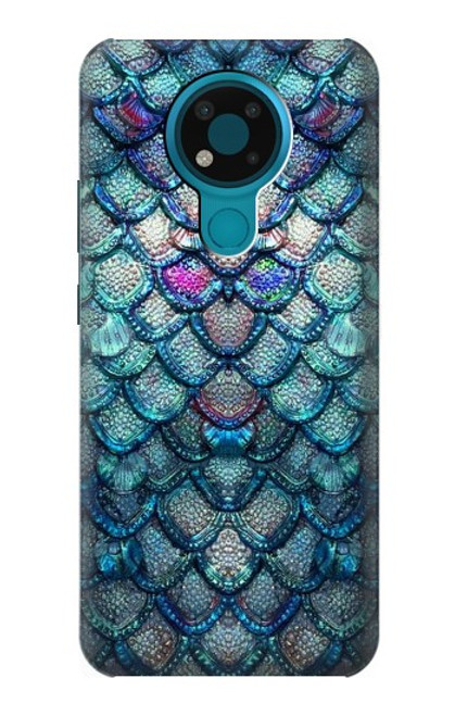 W3809 Mermaid Fish Scale Hülle Schutzhülle Taschen und Leder Flip für Nokia 3.4