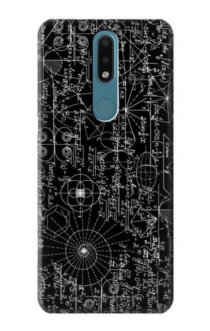 W3808 Mathematics Blackboard Hülle Schutzhülle Taschen und Leder Flip für Nokia 2.4