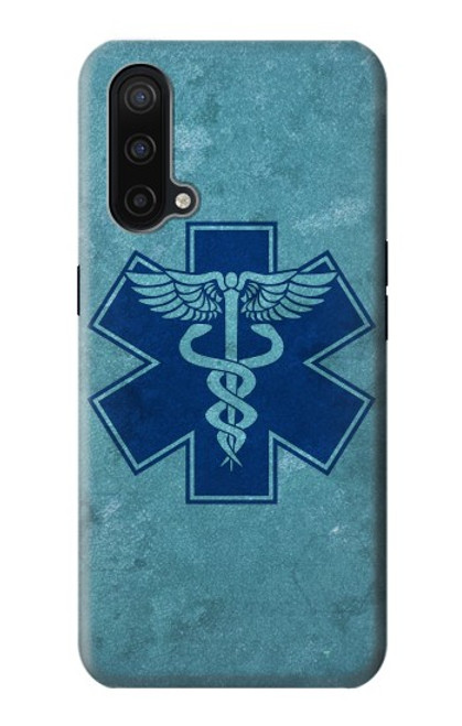 W3824 Caduceus Medical Symbol Hülle Schutzhülle Taschen und Leder Flip für OnePlus Nord CE 5G
