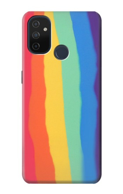 W3799 Cute Vertical Watercolor Rainbow Hülle Schutzhülle Taschen und Leder Flip für OnePlus Nord N100