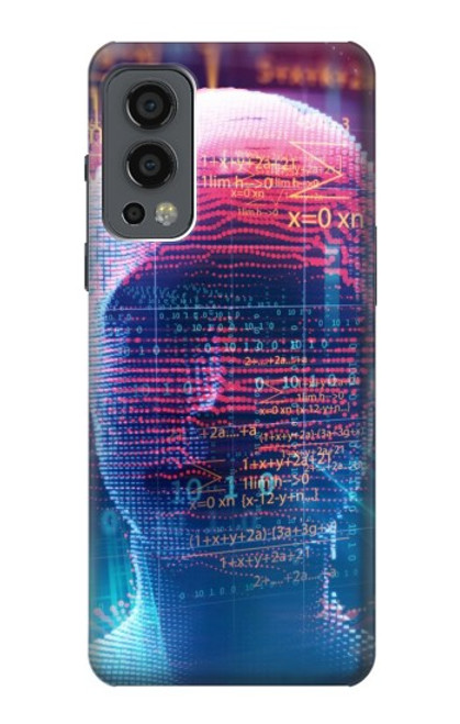 W3800 Digital Human Face Hülle Schutzhülle Taschen und Leder Flip für OnePlus Nord 2 5G