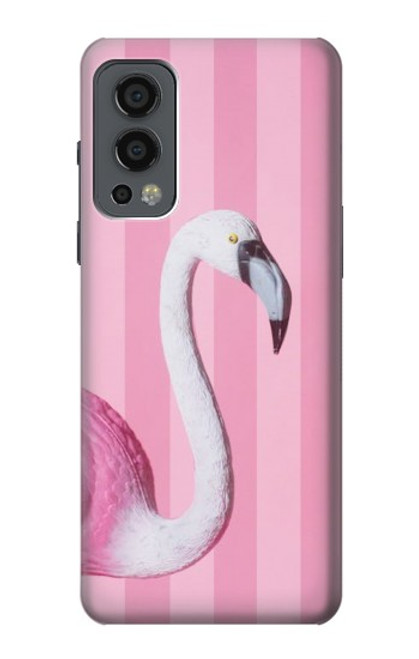 W3805 Flamingo Pink Pastel Hülle Schutzhülle Taschen und Leder Flip für OnePlus Nord 2 5G