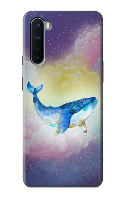 W3802 Dream Whale Pastel Fantasy Hülle Schutzhülle Taschen und Leder Flip für OnePlus Nord