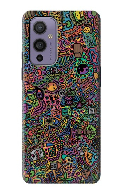 W3815 Psychedelic Art Hülle Schutzhülle Taschen und Leder Flip für OnePlus 9