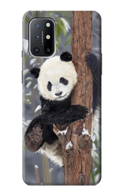 W3793 Cute Baby Panda Snow Painting Hülle Schutzhülle Taschen und Leder Flip für OnePlus 8T