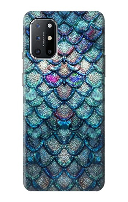 W3809 Mermaid Fish Scale Hülle Schutzhülle Taschen und Leder Flip für OnePlus 8T