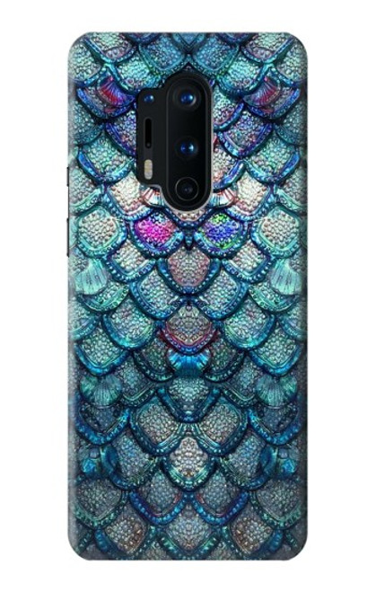 W3809 Mermaid Fish Scale Hülle Schutzhülle Taschen und Leder Flip für OnePlus 8 Pro