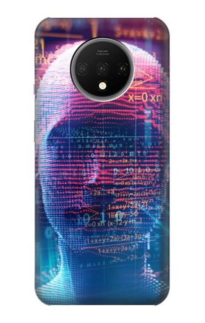W3800 Digital Human Face Hülle Schutzhülle Taschen und Leder Flip für OnePlus 7T
