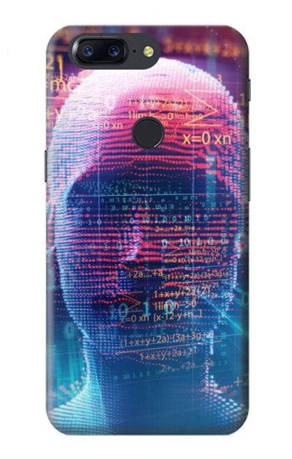 W3800 Digital Human Face Hülle Schutzhülle Taschen und Leder Flip für OnePlus 5T