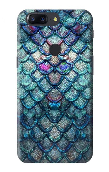 W3809 Mermaid Fish Scale Hülle Schutzhülle Taschen und Leder Flip für OnePlus 5T