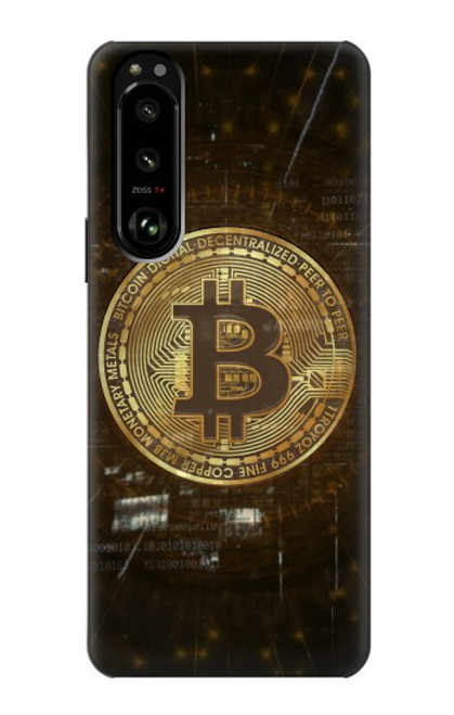 W3798 Cryptocurrency Bitcoin Hülle Schutzhülle Taschen und Leder Flip für Sony Xperia 5 III
