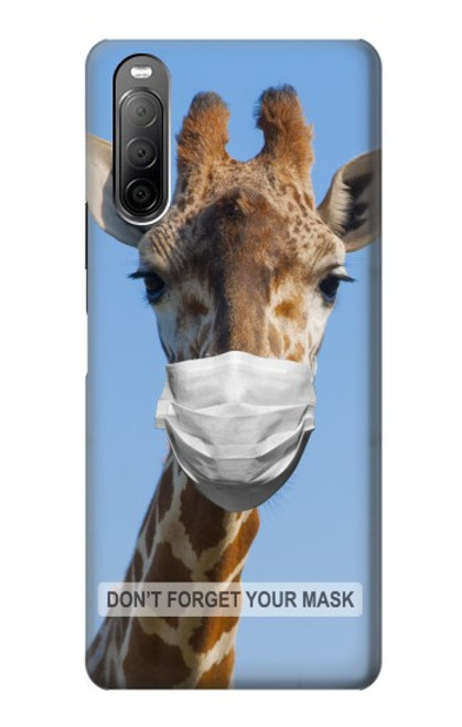 W3806 Giraffe New Normal Hülle Schutzhülle Taschen und Leder Flip für Sony Xperia 10 II