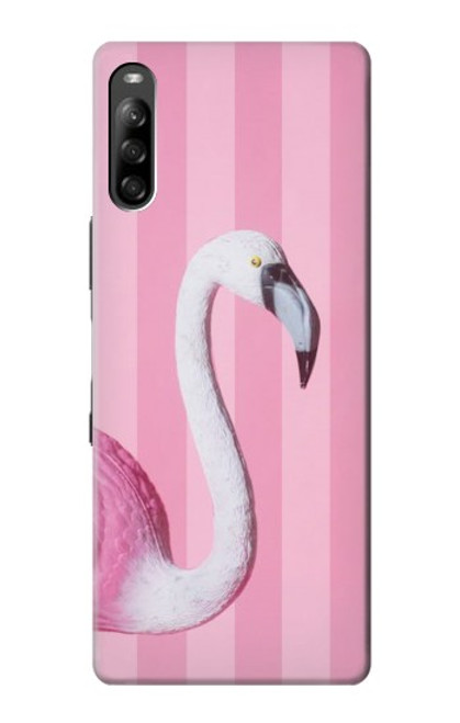 W3805 Flamingo Pink Pastel Hülle Schutzhülle Taschen und Leder Flip für Sony Xperia L4