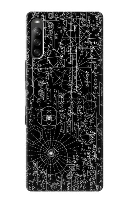 W3808 Mathematics Blackboard Hülle Schutzhülle Taschen und Leder Flip für Sony Xperia L4