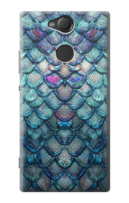 W3809 Mermaid Fish Scale Hülle Schutzhülle Taschen und Leder Flip für Sony Xperia XA2