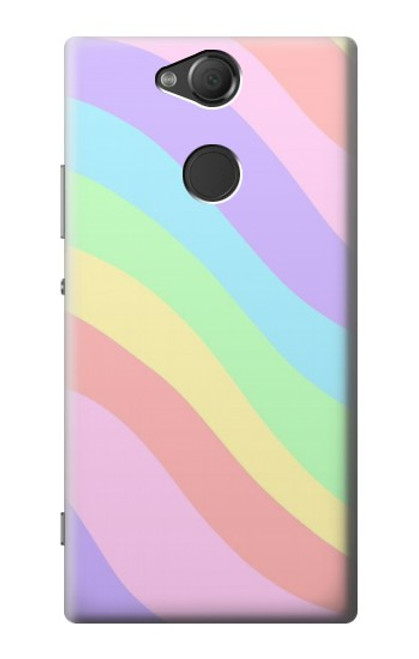 W3810 Pastel Unicorn Summer Wave Hülle Schutzhülle Taschen und Leder Flip für Sony Xperia XA2