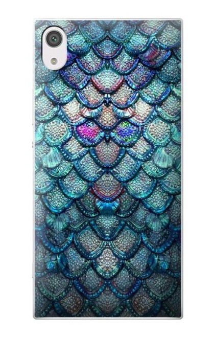 W3809 Mermaid Fish Scale Hülle Schutzhülle Taschen und Leder Flip für Sony Xperia XA1