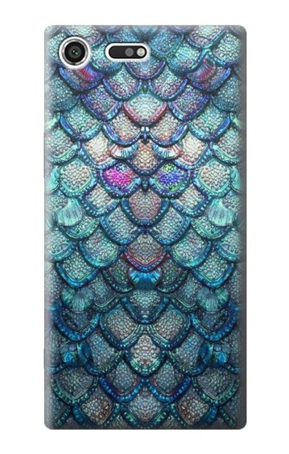 W3809 Mermaid Fish Scale Hülle Schutzhülle Taschen und Leder Flip für Sony Xperia XZ Premium