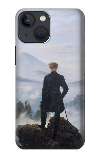 W3789 Wanderer above the Sea of Fog Hülle Schutzhülle Taschen und Leder Flip für iPhone 13 mini