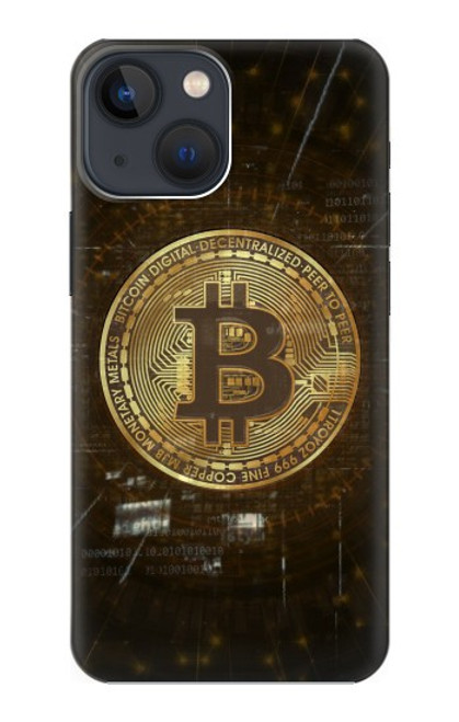 W3798 Cryptocurrency Bitcoin Hülle Schutzhülle Taschen und Leder Flip für iPhone 13 mini