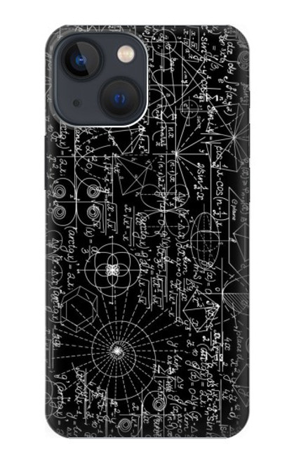 W3808 Mathematics Blackboard Hülle Schutzhülle Taschen und Leder Flip für iPhone 13 mini