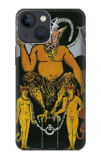 W3740 Tarot Card The Devil Hülle Schutzhülle Taschen und Leder Flip für iPhone 13