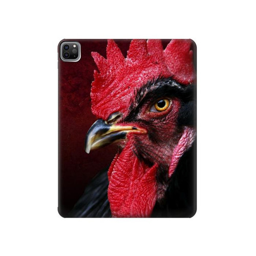 W3797 Chicken Rooster Tablet Hülle Schutzhülle Taschen für iPad Pro 12.9 (2022,2021,2020,2018, 3rd, 4th, 5th, 6th)