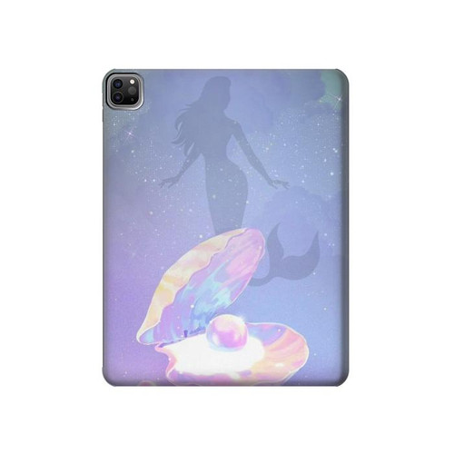 W3823 Beauty Pearl Mermaid Tablet Hülle Schutzhülle Taschen für iPad Pro 12.9 (2022,2021,2020,2018, 3rd, 4th, 5th, 6th)