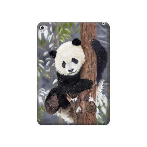 W3793 Cute Baby Panda Snow Painting Tablet Hülle Schutzhülle Taschen für iPad Pro 12.9 (2015,2017)
