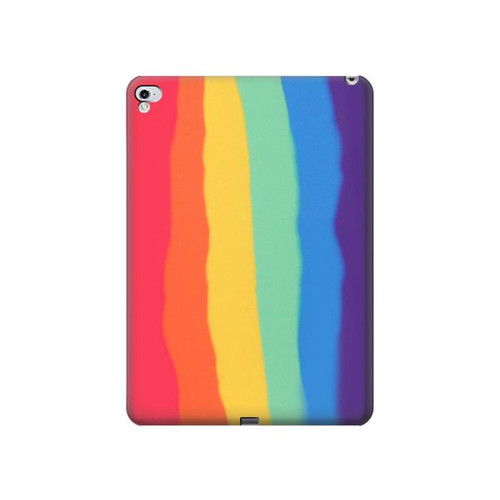 W3799 Cute Vertical Watercolor Rainbow Tablet Hülle Schutzhülle Taschen für iPad Pro 12.9 (2015,2017)
