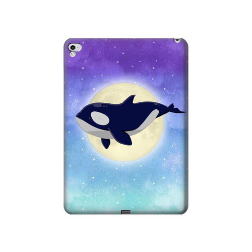 W3807 Killer Whale Orca Moon Pastel Fantasy Tablet Hülle Schutzhülle Taschen für iPad Pro 12.9 (2015,2017)