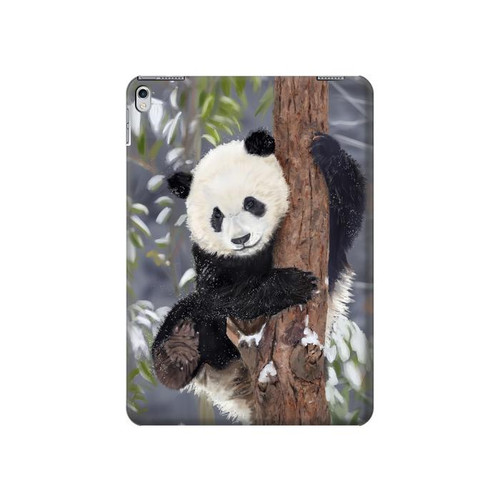 W3793 Cute Baby Panda Snow Painting Tablet Hülle Schutzhülle Taschen für iPad Air 2, iPad 9.7 (2017,2018), iPad 6, iPad 5