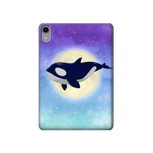 W3807 Killer Whale Orca Moon Pastel Fantasy Tablet Hülle Schutzhülle Taschen für iPad mini 6, iPad mini (2021)
