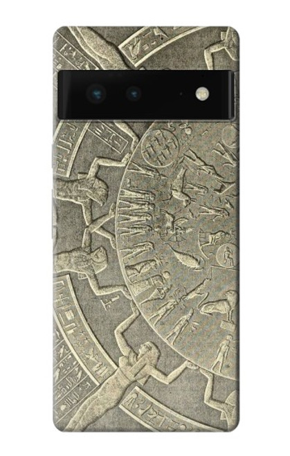W3396 Dendera Zodiac Ancient Egypt Hülle Schutzhülle Taschen und Leder Flip für Google Pixel 6