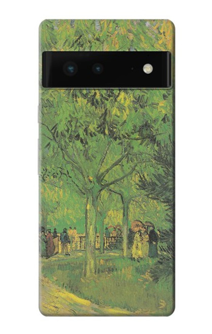 W3748 Van Gogh A Lane in a Public Garden Hülle Schutzhülle Taschen und Leder Flip für Google Pixel 6