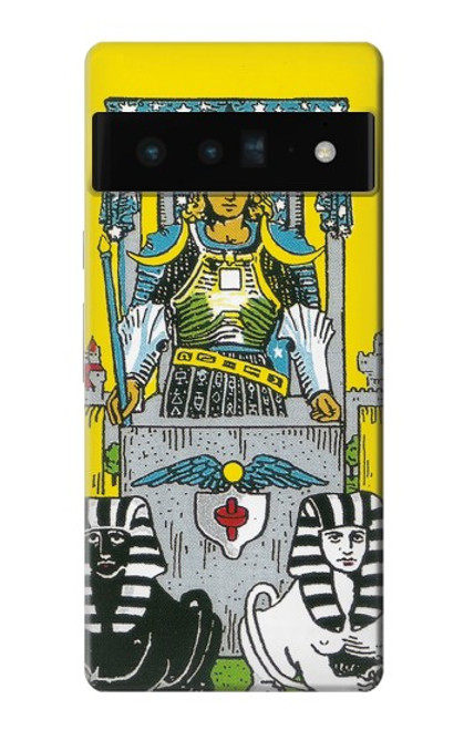 W3739 Tarot Card The Chariot Hülle Schutzhülle Taschen und Leder Flip für Google Pixel 6 Pro