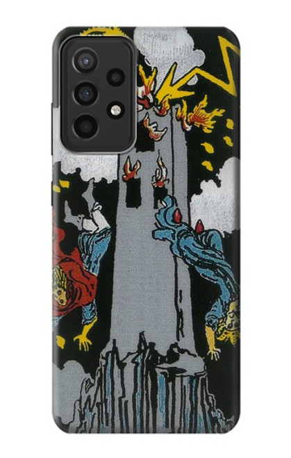 W3745 Tarot Card The Tower Hülle Schutzhülle Taschen und Leder Flip für Samsung Galaxy A52s 5G