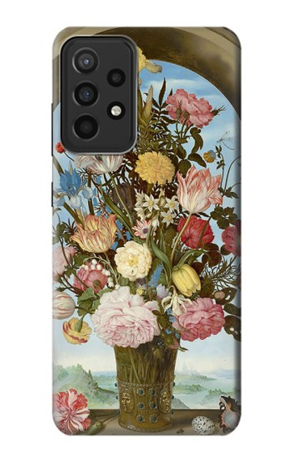 W3749 Vase of Flowers Hülle Schutzhülle Taschen und Leder Flip für Samsung Galaxy A52s 5G