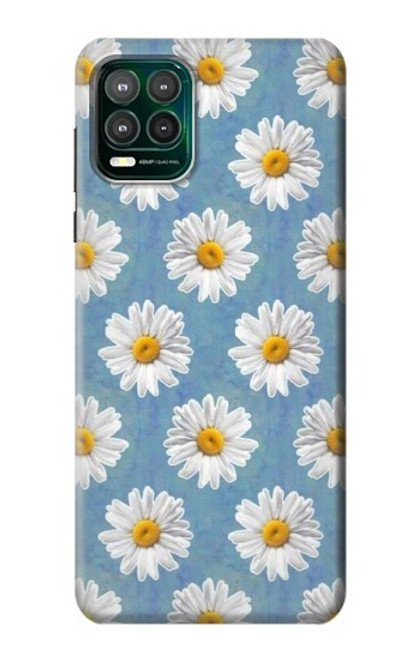 W3454 Floral Daisy Hülle Schutzhülle Taschen und Leder Flip für Motorola Moto G Stylus 5G