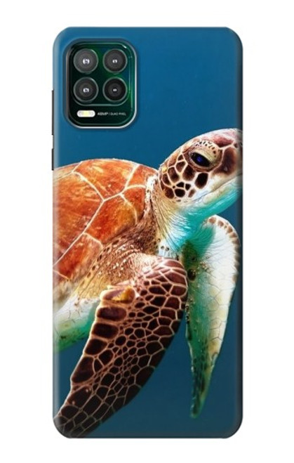 W3497 Green Sea Turtle Hülle Schutzhülle Taschen und Leder Flip für Motorola Moto G Stylus 5G