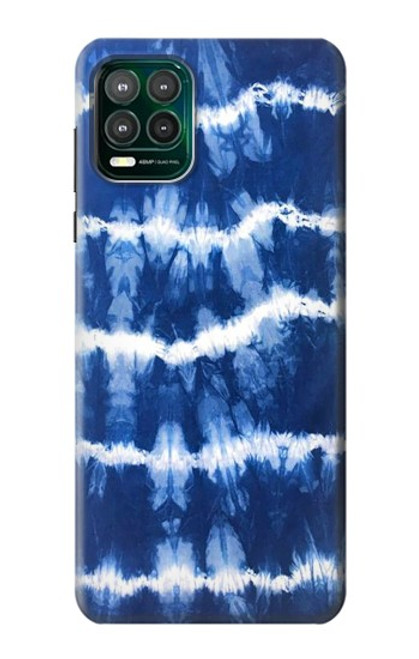 W3671 Blue Tie Dye Hülle Schutzhülle Taschen und Leder Flip für Motorola Moto G Stylus 5G