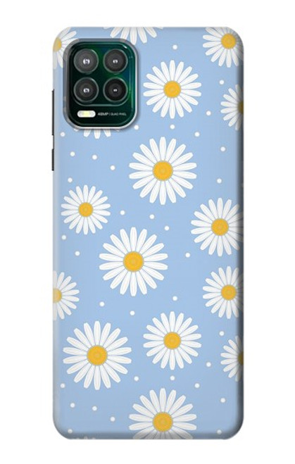 W3681 Daisy Flowers Pattern Hülle Schutzhülle Taschen und Leder Flip für Motorola Moto G Stylus 5G