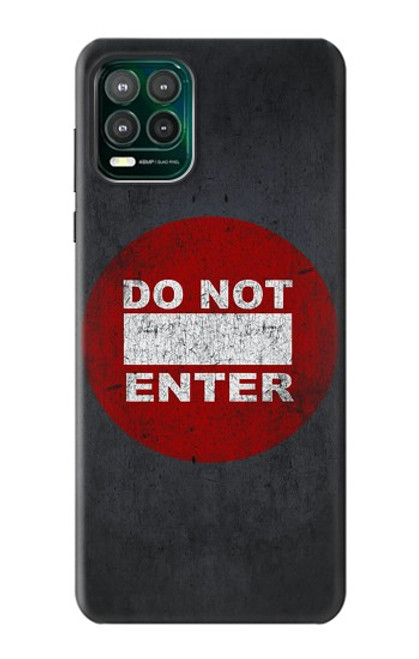 W3683 Do Not Enter Hülle Schutzhülle Taschen und Leder Flip für Motorola Moto G Stylus 5G