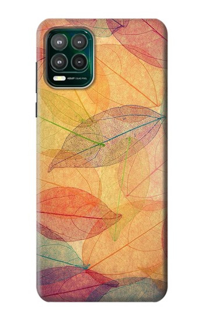 W3686 Fall Season Leaf Autumn Hülle Schutzhülle Taschen und Leder Flip für Motorola Moto G Stylus 5G