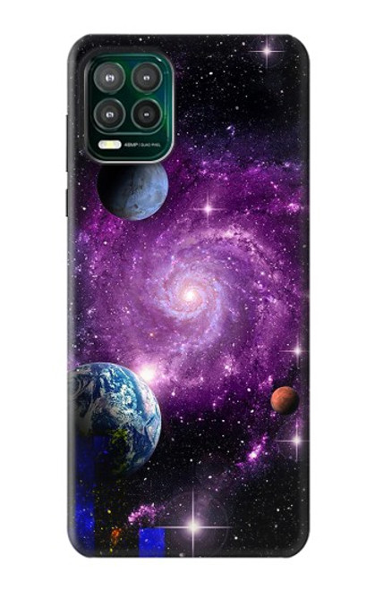 W3689 Galaxy Outer Space Planet Hülle Schutzhülle Taschen und Leder Flip für Motorola Moto G Stylus 5G