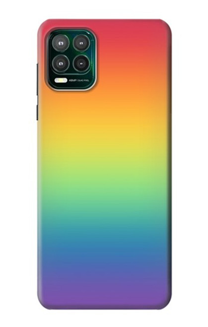 W3698 LGBT Gradient Pride Flag Hülle Schutzhülle Taschen und Leder Flip für Motorola Moto G Stylus 5G