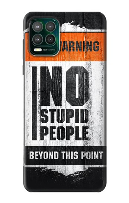 W3704 No Stupid People Hülle Schutzhülle Taschen und Leder Flip für Motorola Moto G Stylus 5G