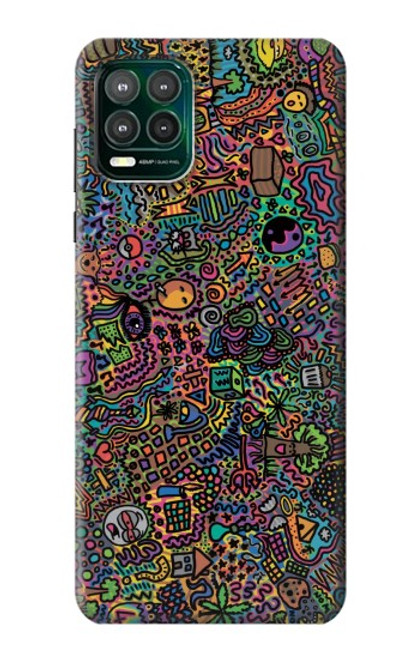 W3815 Psychedelic Art Hülle Schutzhülle Taschen und Leder Flip für Motorola Moto G Stylus 5G