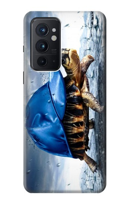 W0084 Turtle in the Rain Hülle Schutzhülle Taschen und Leder Flip für OnePlus 9RT 5G