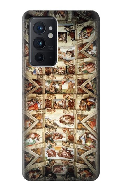 W0177 Michelangelo Chapel ceiling Hülle Schutzhülle Taschen und Leder Flip für OnePlus 9RT 5G
